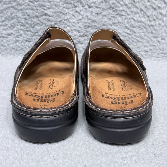 Finn Comfort Stanford Womens Size 9-9.5 Wide Mary Jane Slide Brown Leather - Picture 4 of 10